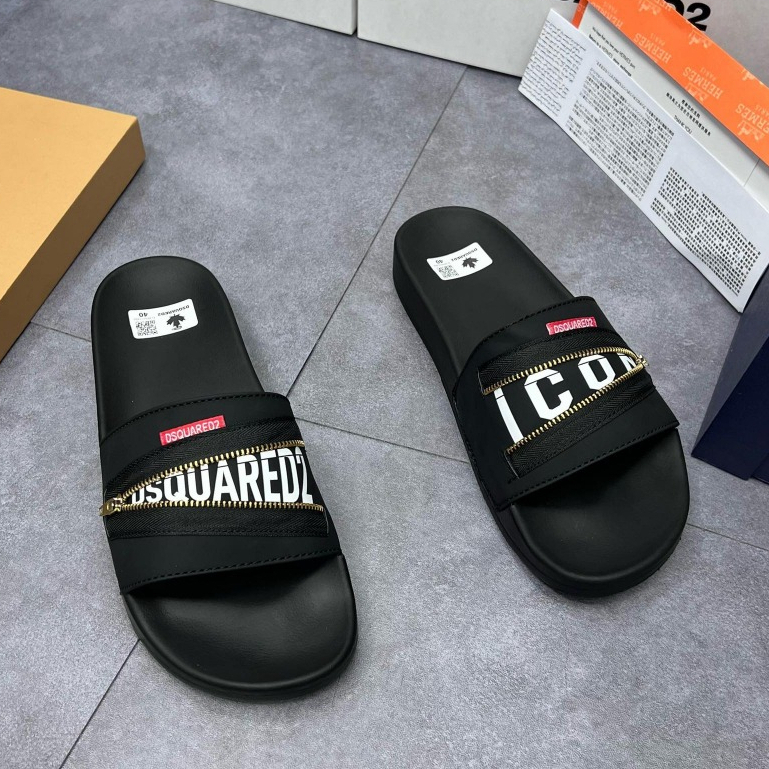 Dép Nam DSQ Khóa Chéo Mẫu Mới Nhất - Dép ICON Khóa Mở Quai DSQ Nam Bền Nhẹ hot 2023 cực chất