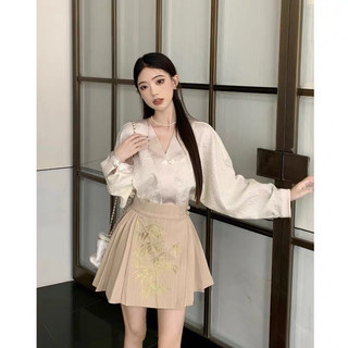 (S62) set ulzang váy hoa hán phục kèm video