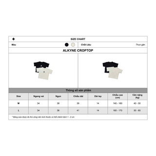 Áo thun gân basic Alkyne Croptop