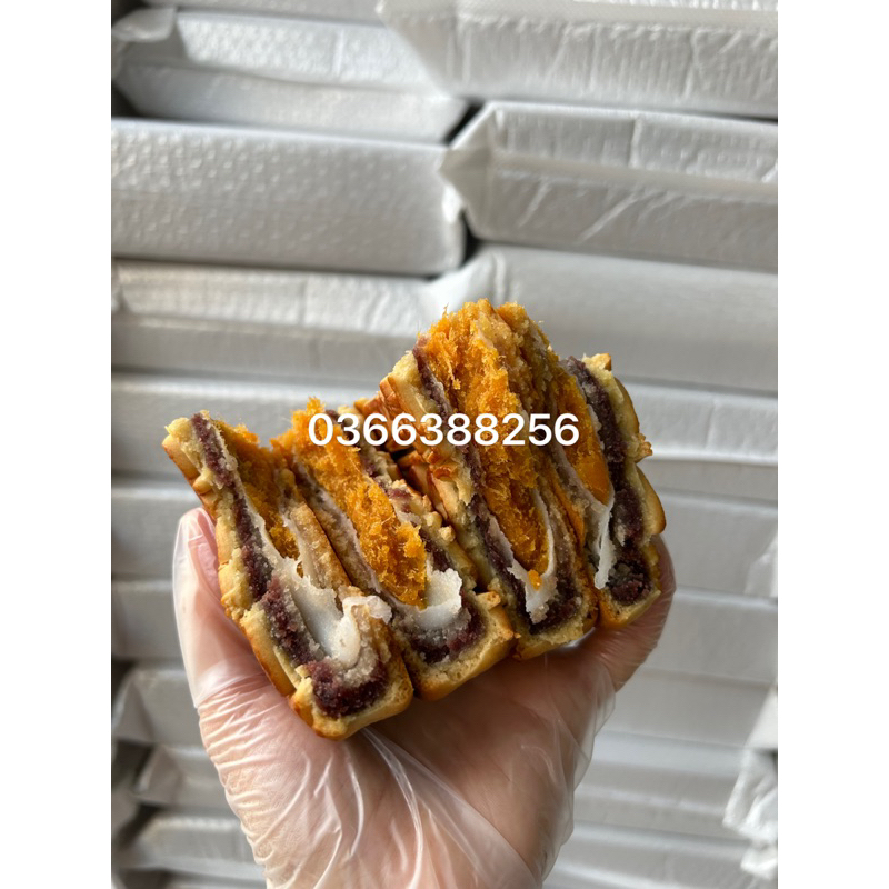 Bánh Nướng nhân khoai môn trứng muối mochi