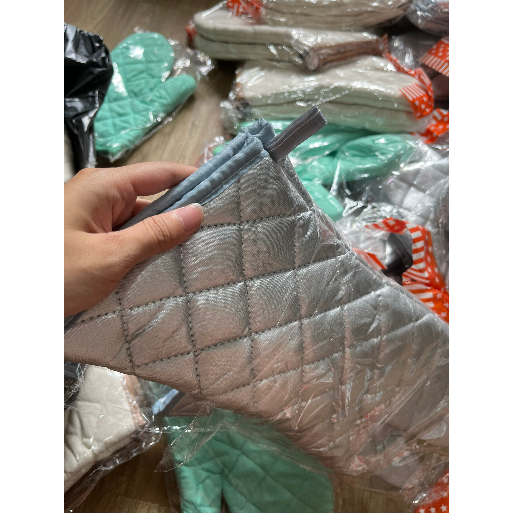 Găng tay bạc lò nướng chống nóng 2 loại ngắn - dài