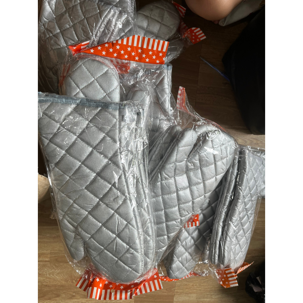 Găng tay bạc lò nướng chống nóng 2 loại ngắn - dài