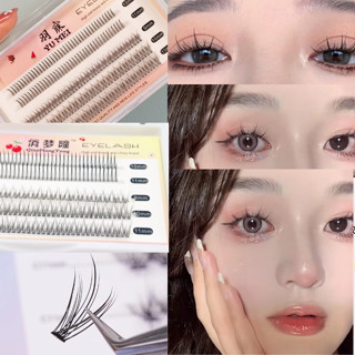  Lông mi giả chữ A + mi chùm tóc tiên Barbie EYELASH tự nối độ dài 9-11mm mềm nhẹ No.07  L1  