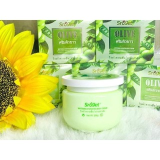 Kem body trắng da sroget collagen olive thailan 268g