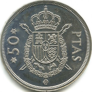 Đồng xu 50 pesetas của tây ban nha 1975