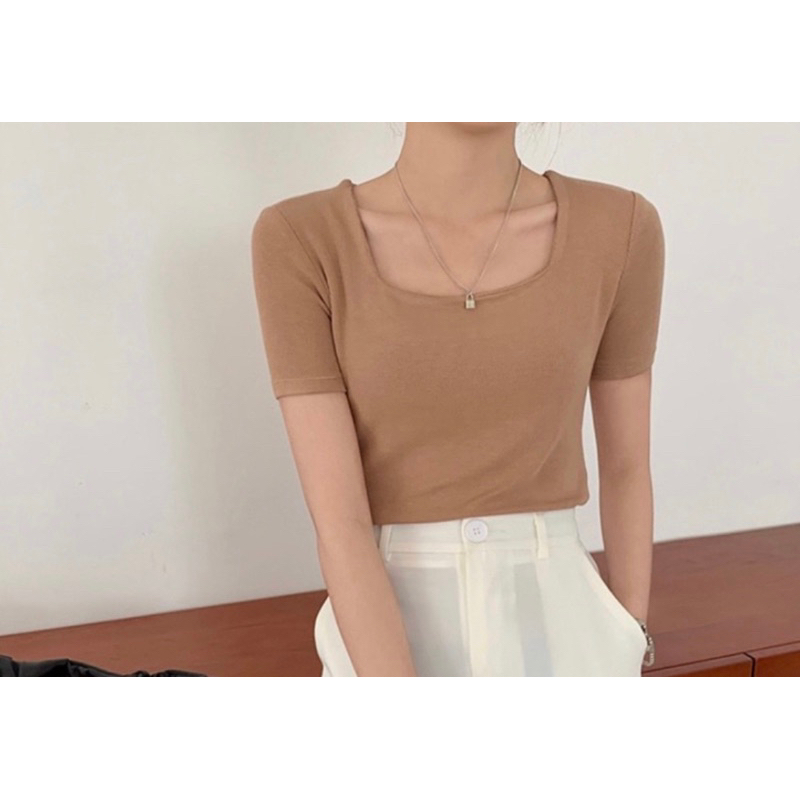 Áo cổ vuông crotop vnxk .