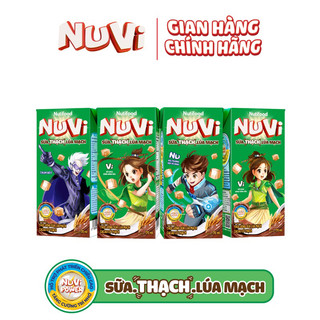 Thùng Nutifood Nuvi sữa tươi lúa mạch cacao có thạch (48hộp)