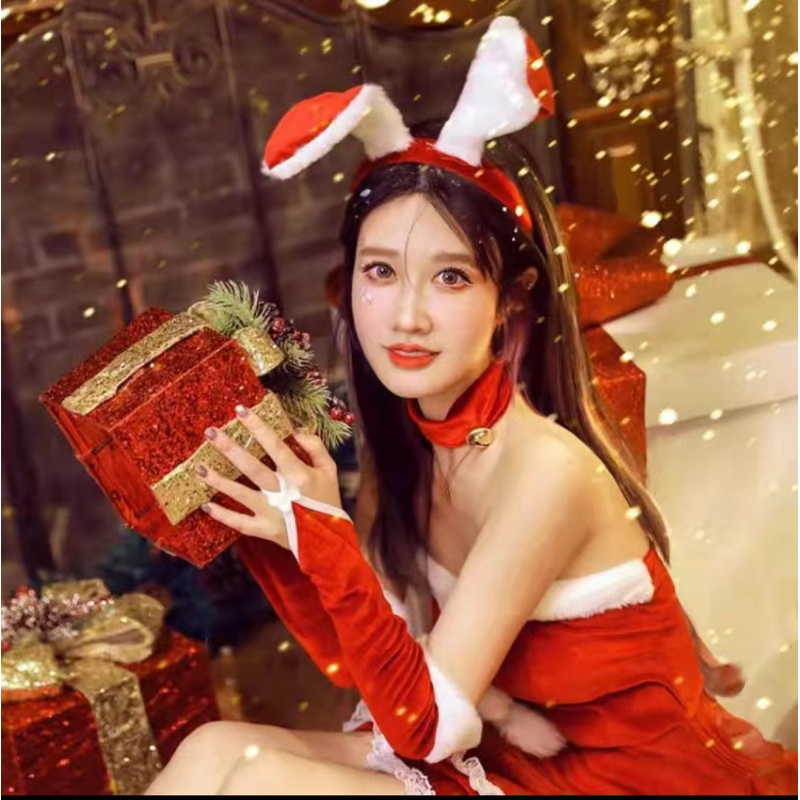 CC03 Cài tóc tai thỏ cosplay Băng đô cài tóc hình tai thỏ lông siêu dài có thể uốn cong cho nữ