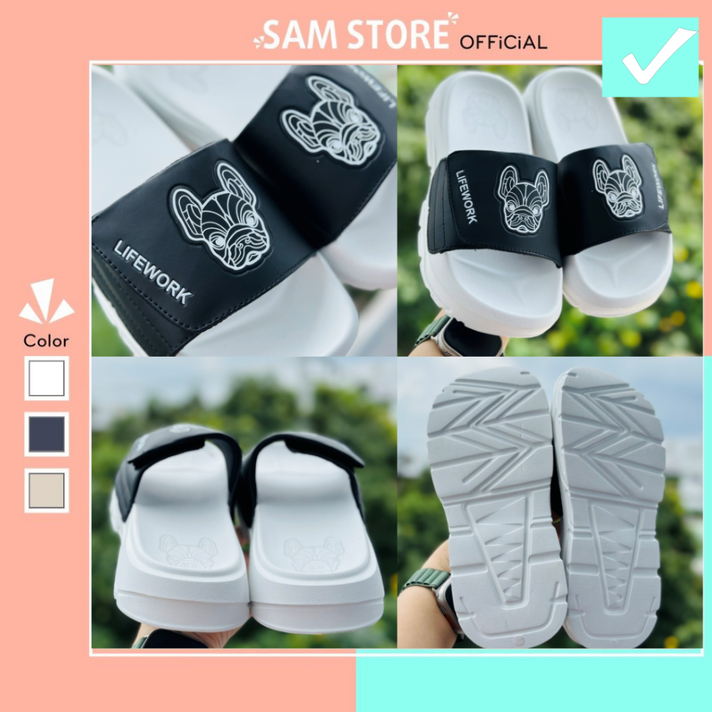 Dép Quai Xé Nam Nữ, Dép Quai Dán Life Work Phong Cách Hàn Quốc Bản Cao Cấp - Sam