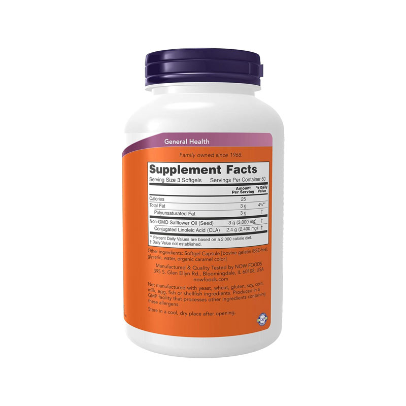 NOW CLA 800MG 180 VIÊN Hỗ Trợ Giảm Cân Và Cơ Thể Săn Chắc