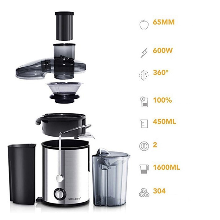 Máy ép trái cây Sokany 4000 Công Suất 800W. Máy ép hoa quả chính hãng