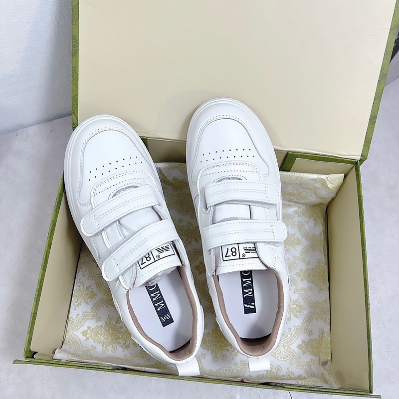 Giày thể thao nữ quai dán lót nâu da mềm hàng QCCC