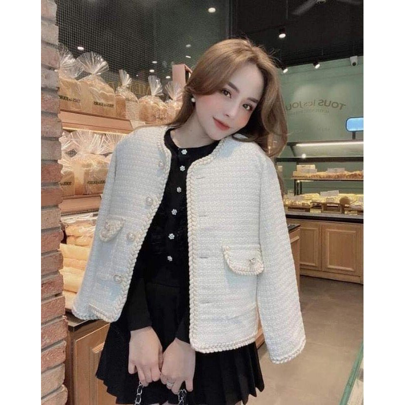 - Áo dạ thiết kế cao cấp tiểu thư sang chảnh - D04 - jannahouse