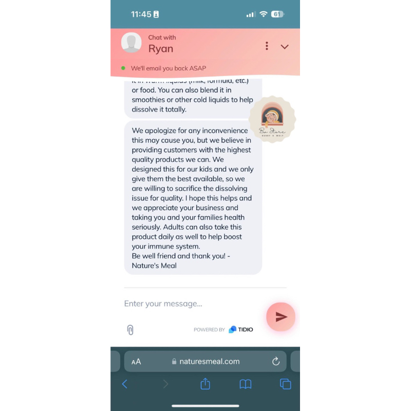 Sữa Non Colostrum + Lactoferrin Nature's Meal USA Hộp 120gr cho bé từ sơ sinh