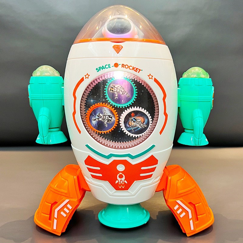 Tàu vũ trụ nhảy múa xoay có đèn và nhạc vui nhộn  Am19