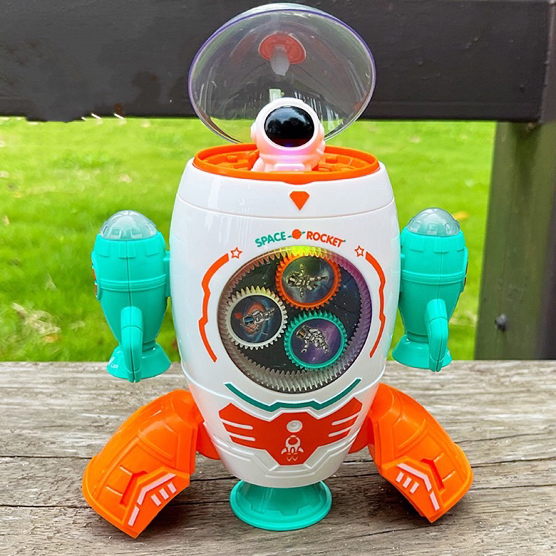 Tàu vũ trụ nhảy múa xoay có đèn và nhạc vui nhộn  Am19