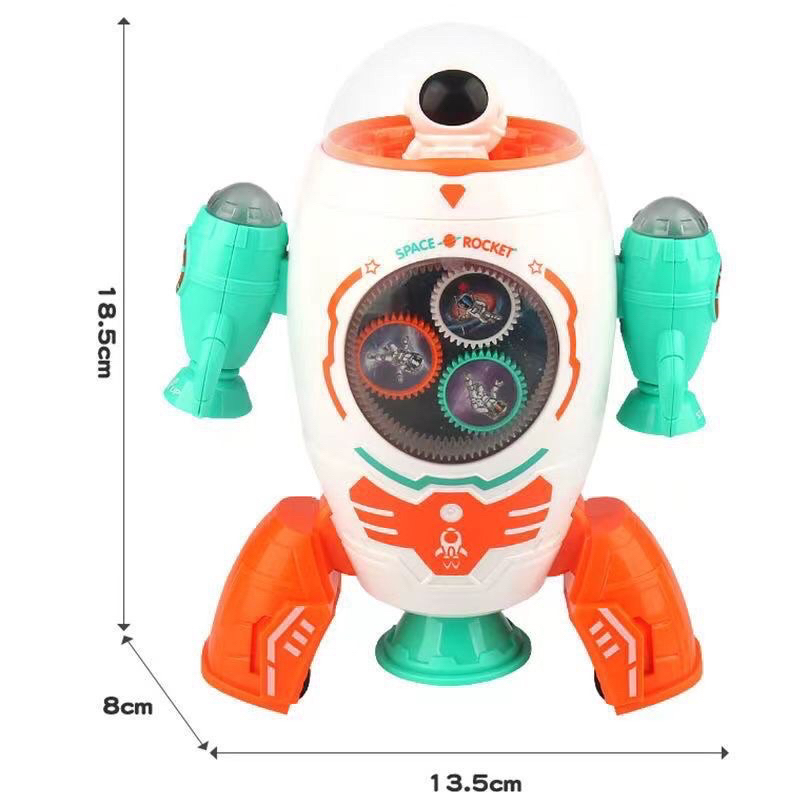 Tàu vũ trụ nhảy múa xoay có đèn và nhạc vui nhộn  Am19