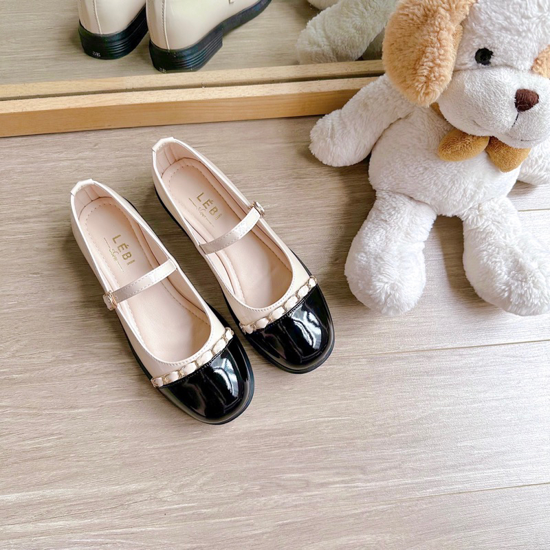 Giày búp bê mary jane pha mũi mix xích  - LÉBI SHOES