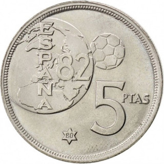 Đồng xu 5 pesetas của tây ban nha 1980