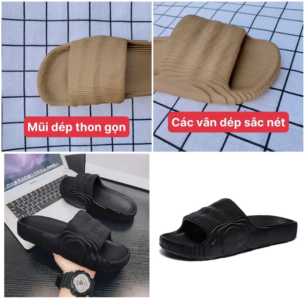 Dép bánh mì quai ngang nam nữ tạo hình độc đáo eva đế cao đúc nguyên khối