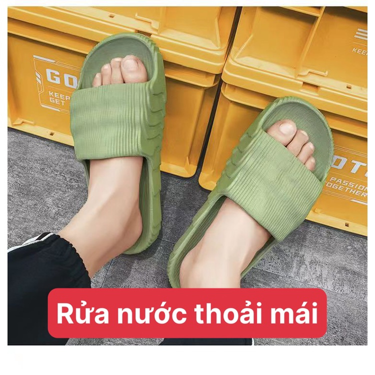 Dép bánh mì quai ngang nam nữ tạo hình độc đáo eva đế cao đúc nguyên khối