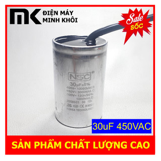 Tụ 30uf nhôm nsc - tụ cho các loại động cơ