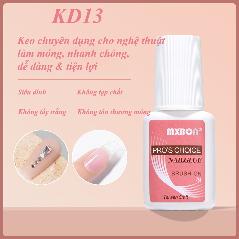 Keo dán móng giả Bivota gel dán móng tay giả móng úp mxbon 7g cao cấp KD13