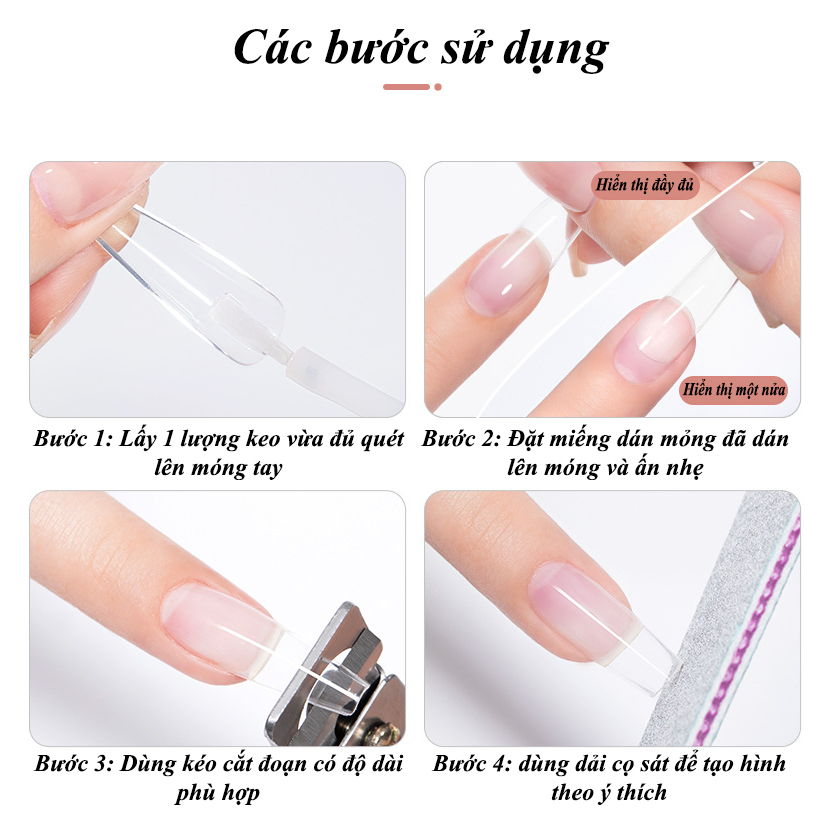 Keo dán móng giả Bivota gel dán móng tay giả móng úp mxbon 7g cao cấp KD13