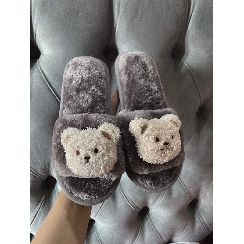 Dép Lông Prada - Ce.nile - Gấu Dâu Dễ Thương