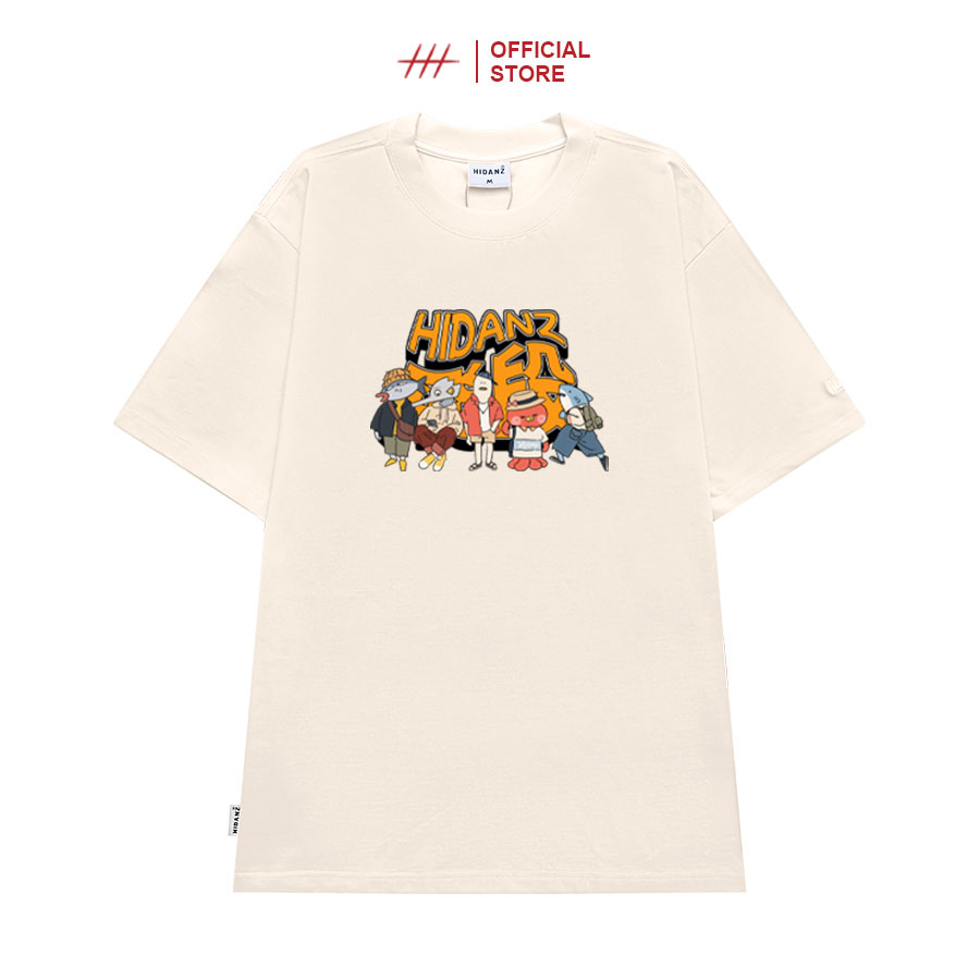 Áo thun Unisex tay lỡ cotton local brand HIDANZ - Sea Animals SS1