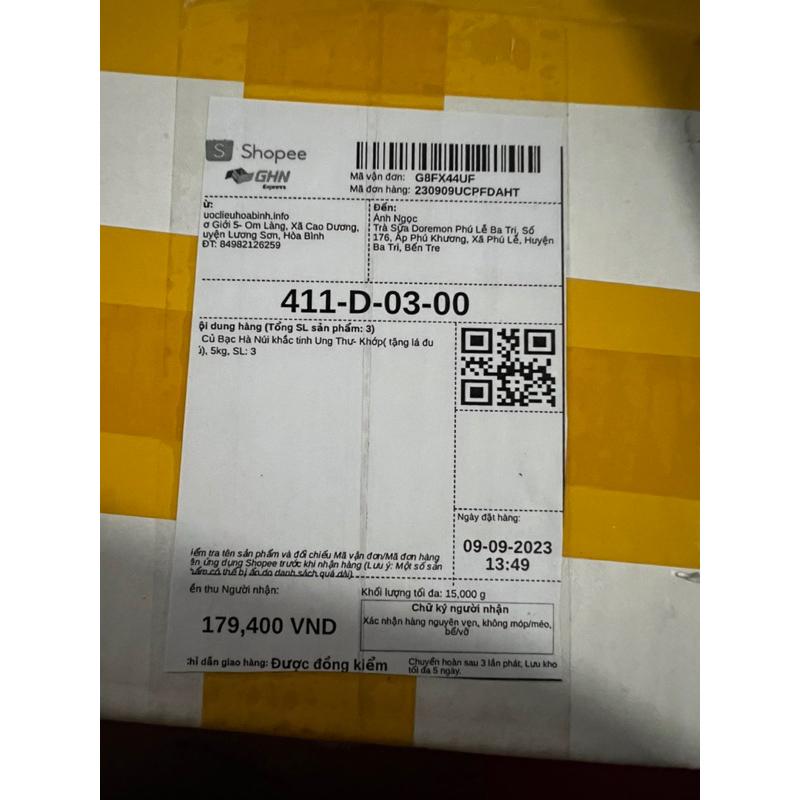Củ Bạc Hà Núi lâu năm 5kg