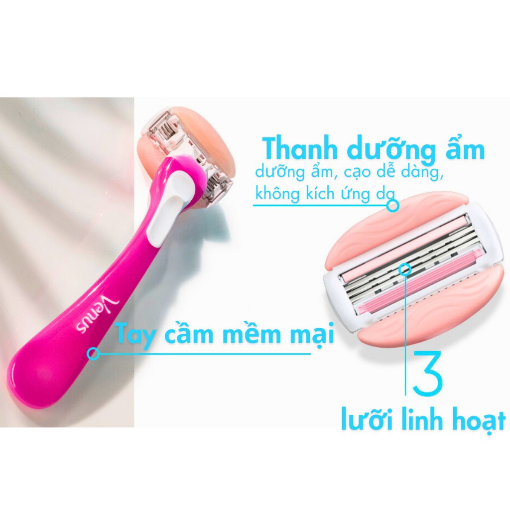 Set 2 dao cạo lông Venus Gillette đầu bơ, dùng nhiều lần - Siêu mượt, Siêu dịu, Siêu thơm.
