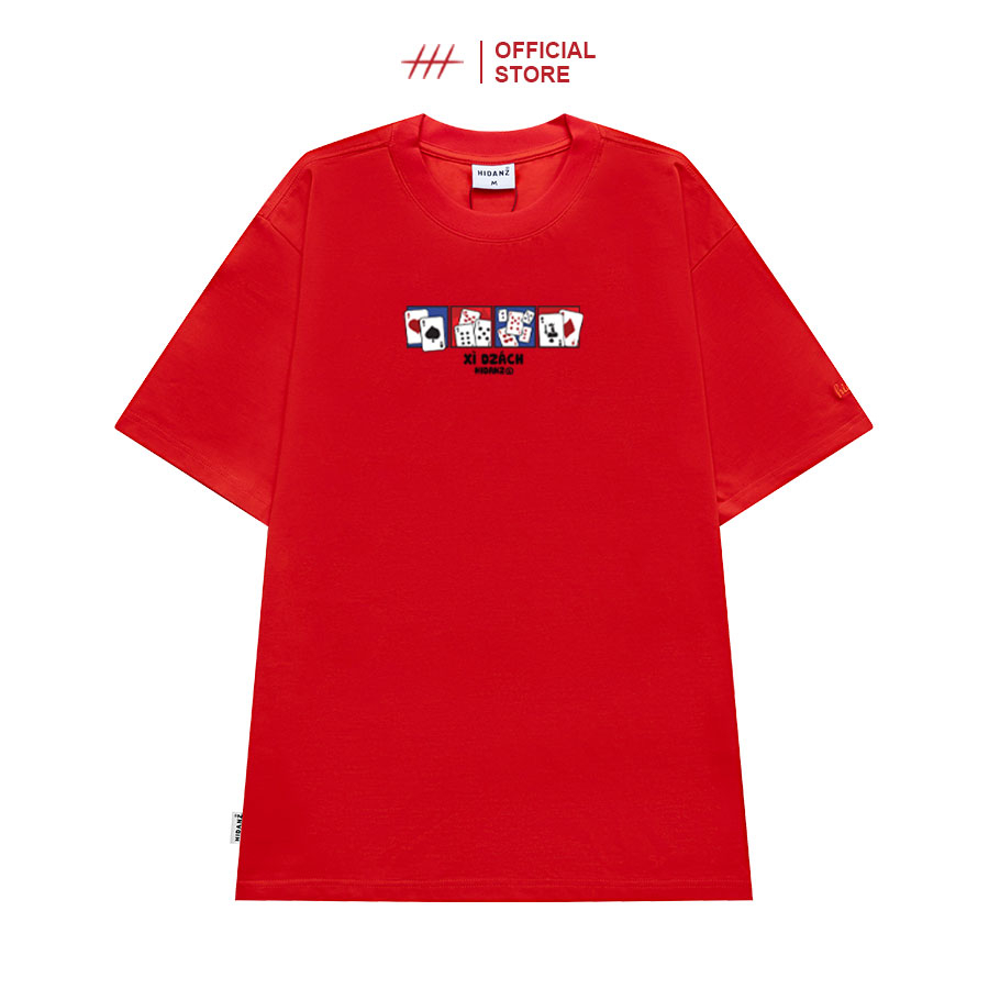 Áo thun Unisex tay lỡ cotton local brand HIDANZ - Series "Xì Dzách" - Tết Holiday