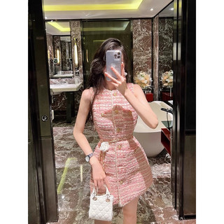 Đầm Váy Dạ Tweet , Dáng Ba Lỗ Tiểu Thư