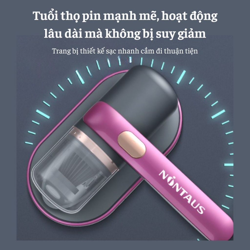 Máy Hút Bụi Mịn Cầm Tay Không Dây Cao Cấp, Hút Bụi Giường Nệm MiNi, Máy Khử Khuẩn Bằng Tia UV Kép ,Hàng Chính Hãng