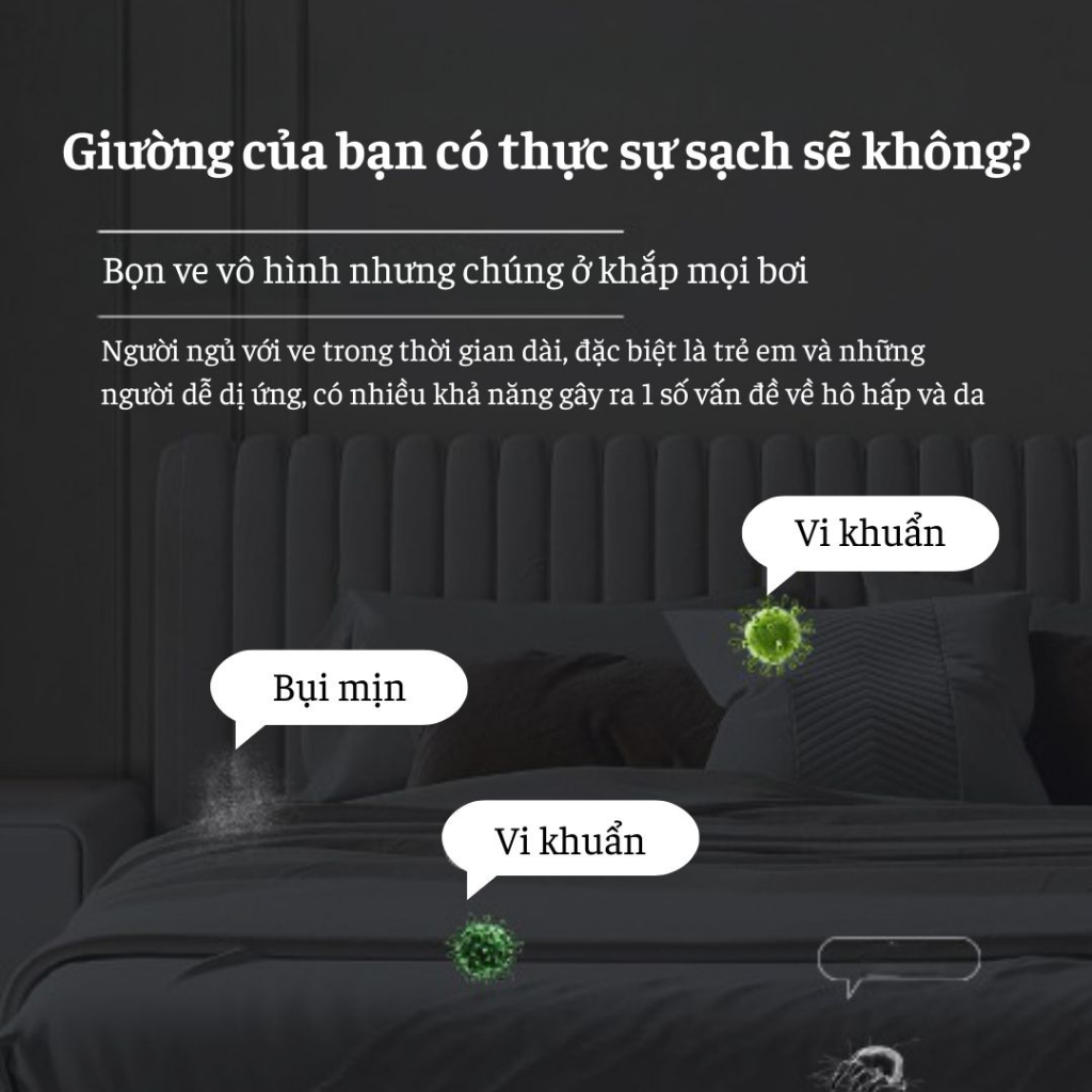 Máy Hút Bụi Mịn Cầm Tay Không Dây Cao Cấp, Hút Bụi Giường Nệm MiNi, Máy Khử Khuẩn Bằng Tia UV Kép ,Hàng Chính Hãng