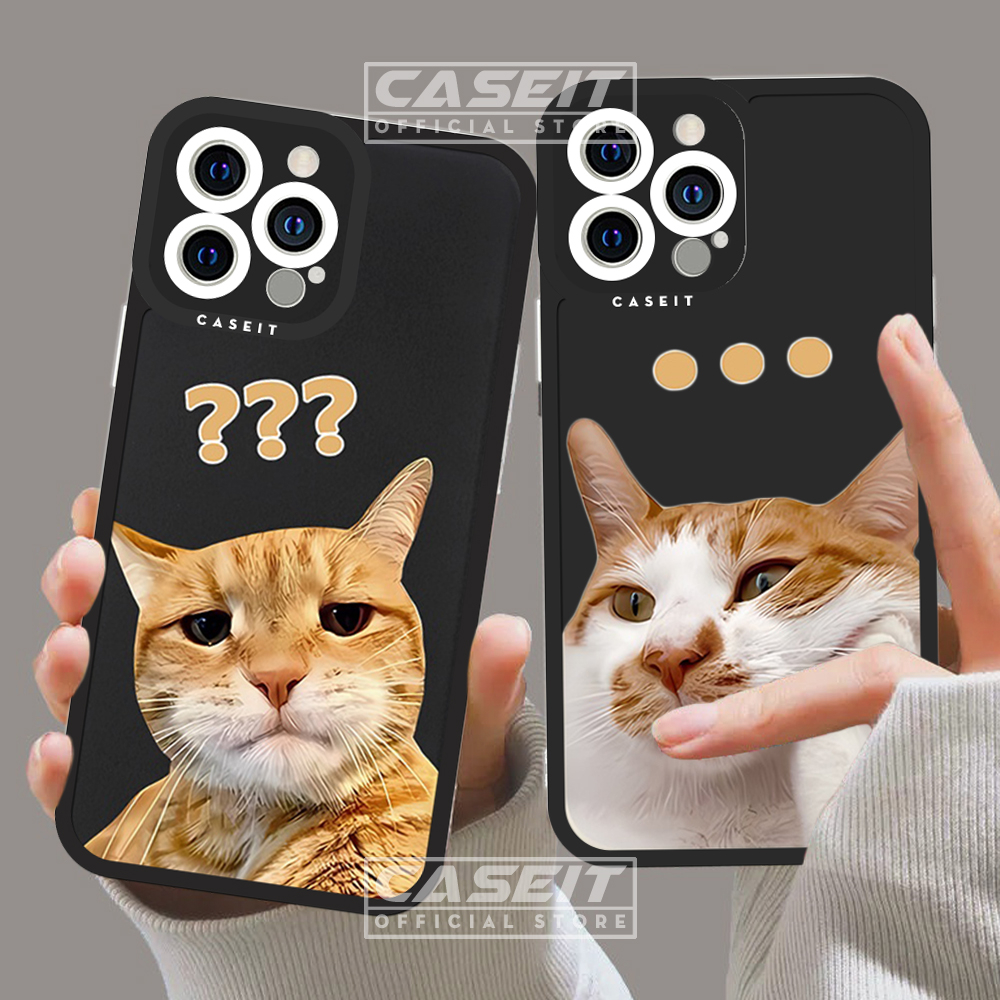 Ốp lưng iphone cạnh vuông Caseit cặp đôi ốp đôi chó mèo cau có cute hài hước meme x/11/12/13/14/pro/