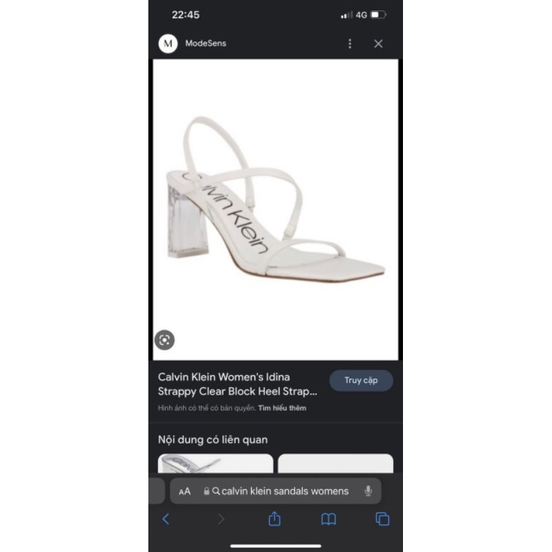 Sandal dây CNK quai mảnh gót trụ trong 7p