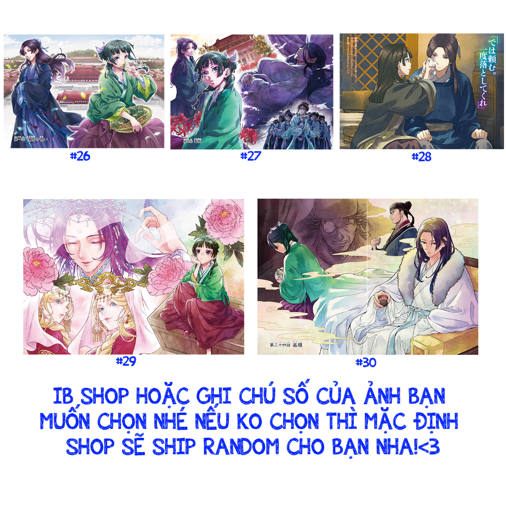 Khung Ảnh Treo Tường, Để Bàn 10x15, 13x18, A5, A4, A3 Mặt Mica Anime Manga Light Novel Dược sư Tự Sự - kèm chân