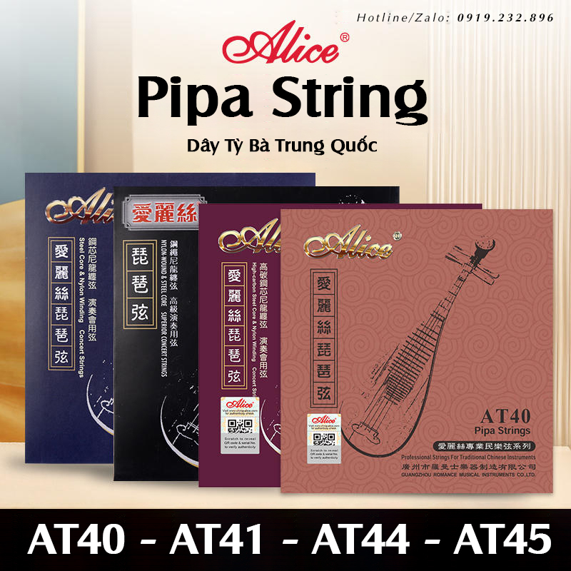 Alice AT40 AT41 AT44 AT45 Pipa String - Dây Đàn Tỳ Bà Trung Quốc Cao Cấp Chất Lượng