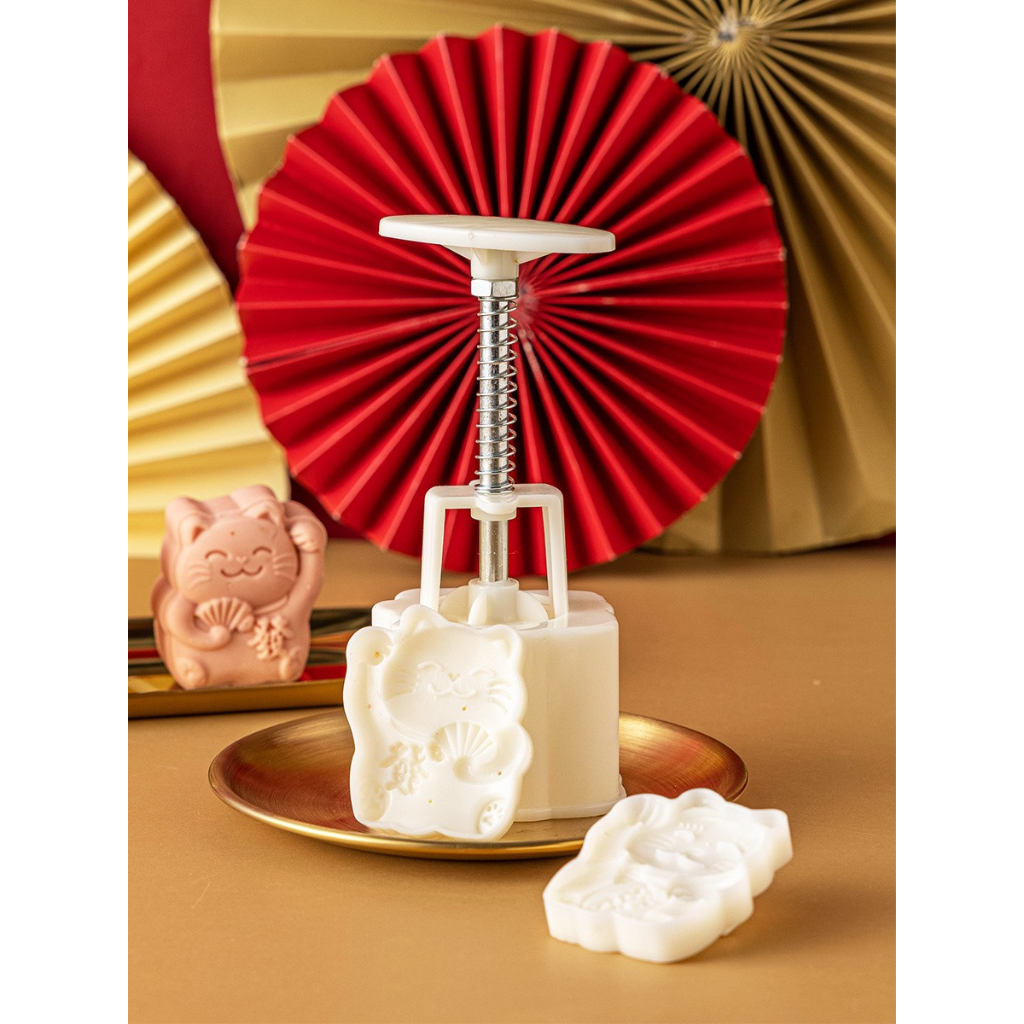 Khuôn lò xo - Mèo phát tài  - size 75gr