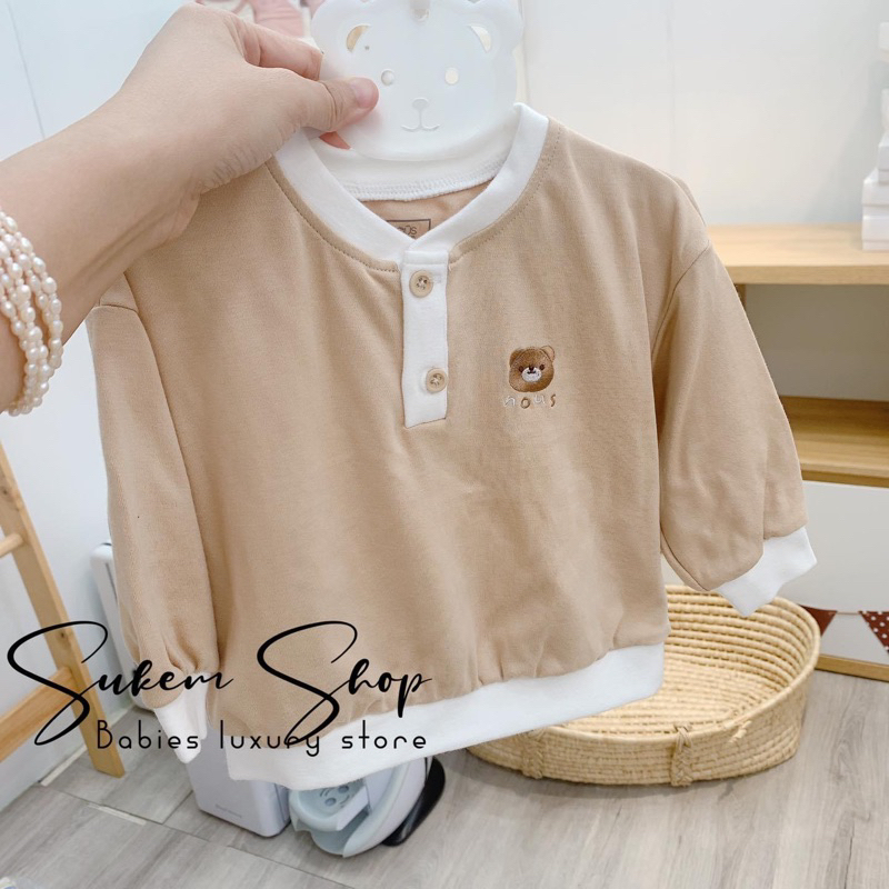 Áo dài tay Nous hoạ tiết