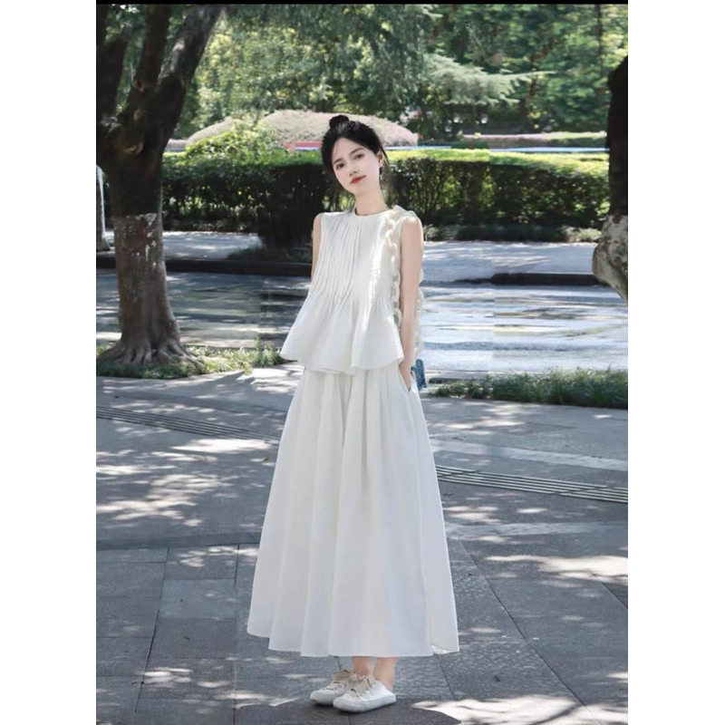 Set đồ nữ Tiehouse áo và váy  - áo kiểu và váy - áo và chân váy dài- douyin style