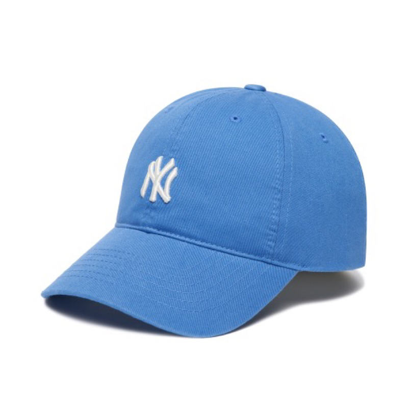 CHÍNH HÃNG - MŨ MLB BASIC LOGO NY BLUE BALL CAP - MŨ LƯỠI TRAI, NÓN KẾT MÀU XANH BIỂN, XANH TRỜI
