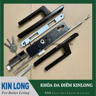 [Hàng chuẩn] Khoá tay gạt đa điểm KINLONG (Đen, Trắng) - Khoá tay gạt cửa nhôm XINGFA