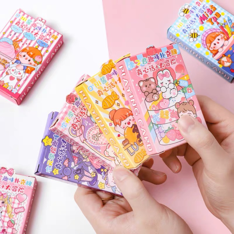 Bộ Bài Tây Poker 52 Lá Đồ Chơi Cute Dễ Thương Giảm Stress Hoạt Hình Anime QT41