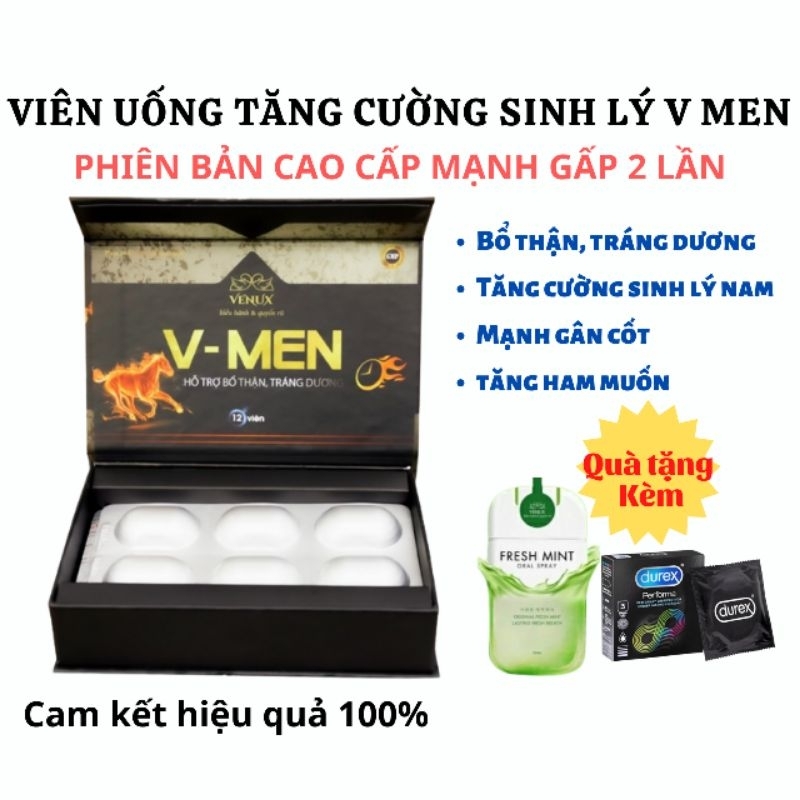 Viên Uống Tăng Cường Sinh Lý, Bổ Thận Nam Venux V Men