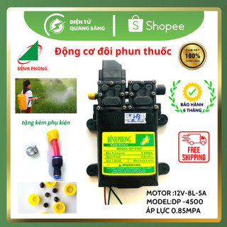Mô tơ phun thuốc,phun sương,xịt rửa|Bơm đôi 12V Đỉnh Phong