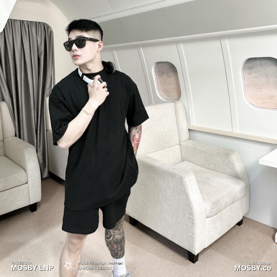 Áo Phông Tay Lỡ TRƠN - Áo Phông Unisex - Áo Thun nam nữ form rộng oversize cao cấp by MOSBY OFFICIAL