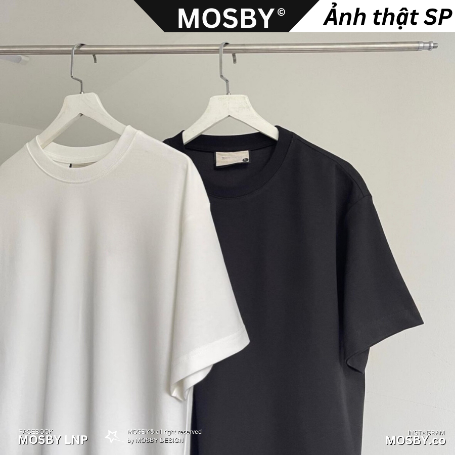 Áo Phông Tay Lỡ TRƠN - Áo Phông Unisex - Áo Thun nam nữ form rộng oversize cao cấp by MOSBY OFFICIAL